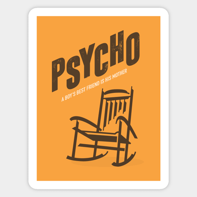 Psycho - Alternative Movie Poster Sticker by MoviePosterBoy